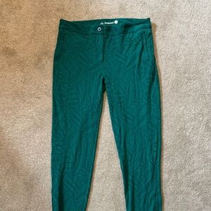 XL Long Tropical Teal Betabrand Yoga Skinny Zip Work Pants